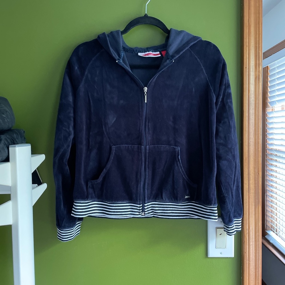 Velvet zip up